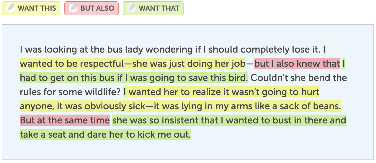 I was looking at the bus lady wondering if I should completely lose it. I wanted to be respectful—she was just doing her job—but I also knew that I had to get on this bus if I was going to save this bird. Couldn't she bend the rules for some wildlife? I wanted her to realize it wasn't going to hurt anyone, it was obviously sick—it was lying in my arms like a sack of beans. But at the same time she was so insistent that I wanted to bust in there and take a seat and dare her to kick me out.
