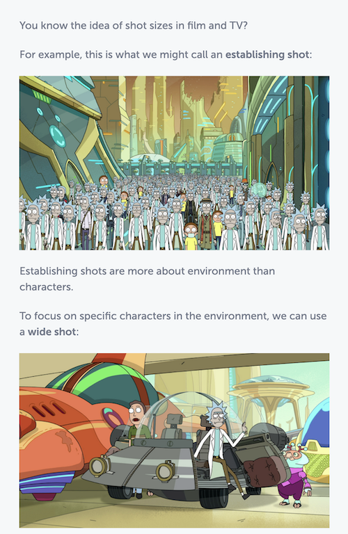 ESTABLISHING to WIDE in Rick and Morty