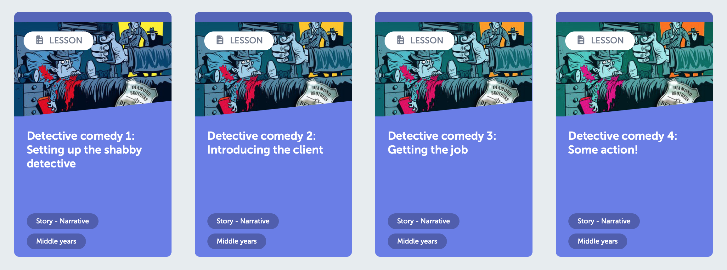 Detective comedy thumbnails
