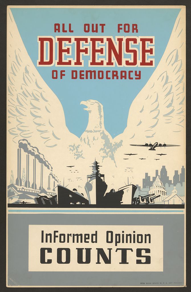 World War 2 pro democracy poster